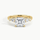 Yellow Gold, Asscher, down view