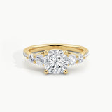 Yellow Gold, Cushion, down view
