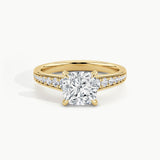 Yellow Gold, Cushion, down view