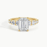 Yellow Gold, Emerald, down view
