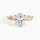 Yellow Gold, Oval, down view