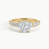 Yellow Gold, Cushion, down view