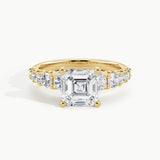 Yellow Gold, Asscher, down view