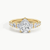 Yellow Gold, Pear, down view