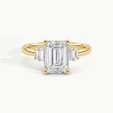 Yellow Gold, Emerald, down view