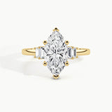 Yellow Gold, Marquise, down view