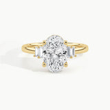 Yellow Gold, Oval, down view