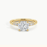 Yellow Gold, Cushion, down view