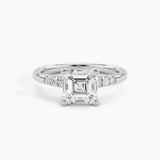 950 Platinum, Asscher, down view