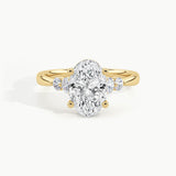 Yellow Gold, Oval, down view