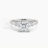 950 Platinum, Asscher, down view