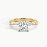 Yellow Gold, Cushion, down view
