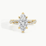 Yellow Gold, Marquise, down view