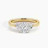 Yellow Gold, Cushion, down view