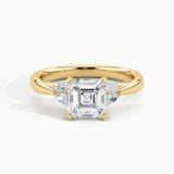 Yellow Gold, Asscher, down view