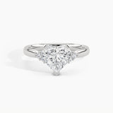 950 Platinum, Heart, down view