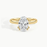 Yellow Gold, Oval, down view