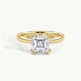 Yellow Gold, Asscher, down view
