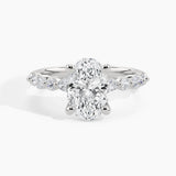 950 Platinum, Oval, down view