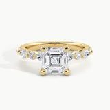 Yellow Gold, Asscher, down view
