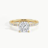 Yellow Gold, Cushion, down view