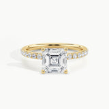 Yellow Gold, Asscher, down view