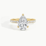 Yellow Gold, Pear, down view