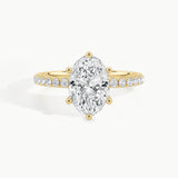 Yellow Gold, Oval, down view