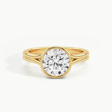 Yellow Gold, Round, down view