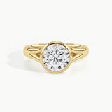 Yellow Gold, Round, down view