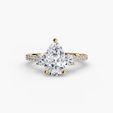 Yellow Gold, Pear, down view