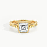 Yellow Gold, Asscher, down view
