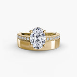Yellow Gold, Oval, down view