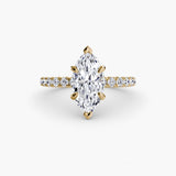 Yellow Gold, Marquise, down view