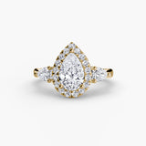 Yellow Gold, Pear, down view