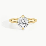 Yellow Gold, Round, down view