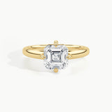 Yellow Gold, Asscher, down view