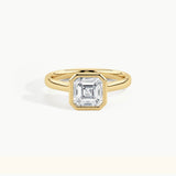 Yellow Gold, Asscher, down view