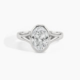 950 Platinum, Oval, down view