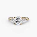 Yellow Gold, Round, down view
