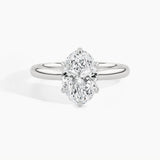 950 Platinum, Oval, down view