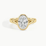 Yellow Gold, Oval, down view