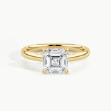 Yellow Gold, Asscher, down view