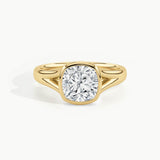 Yellow Gold, Cushion, down view
