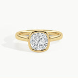Yellow Gold, Cushion, down view