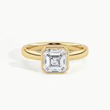 Yellow Gold, Asscher, down view