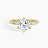 Yellow Gold, Round, down view