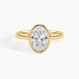 Yellow Gold, Oval, down view