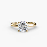Yellow Gold, Round, down view