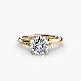 Yellow Gold, Round, down view